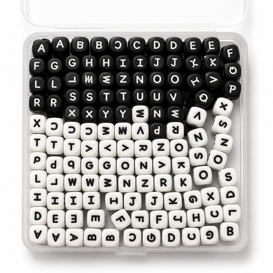 Black and White Silicone Letters